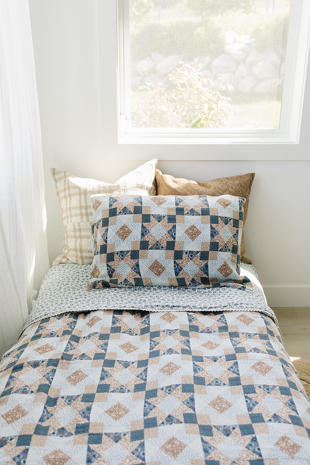 Patchwork Print Muslin Pillow Case