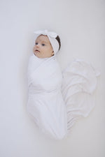 White Bamboo Stretch Swaddle