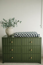 Charcoal Checkered Muslin Changing Pad Cover