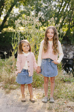 Pink Knit Button Down Vest