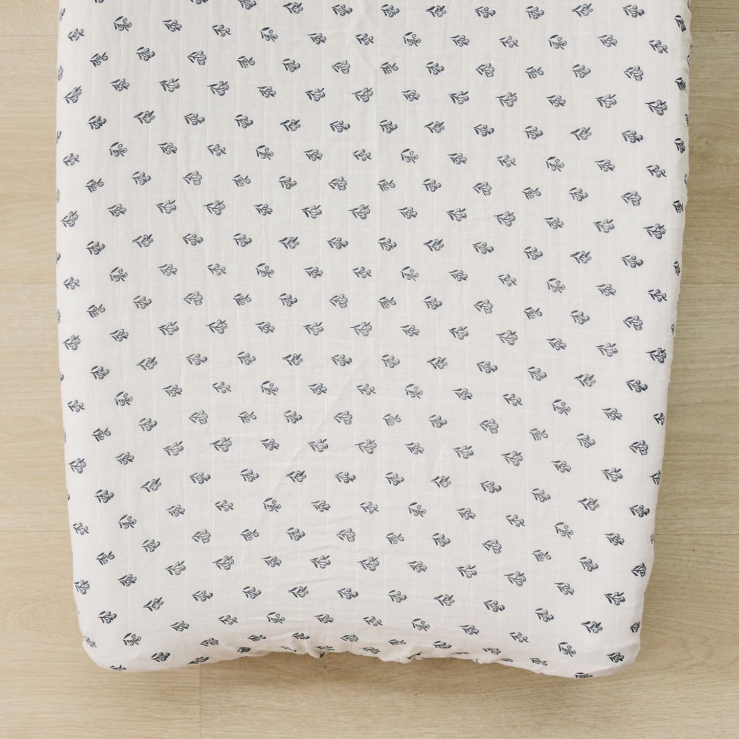Cream Berry Muslin Changing Pad Cover