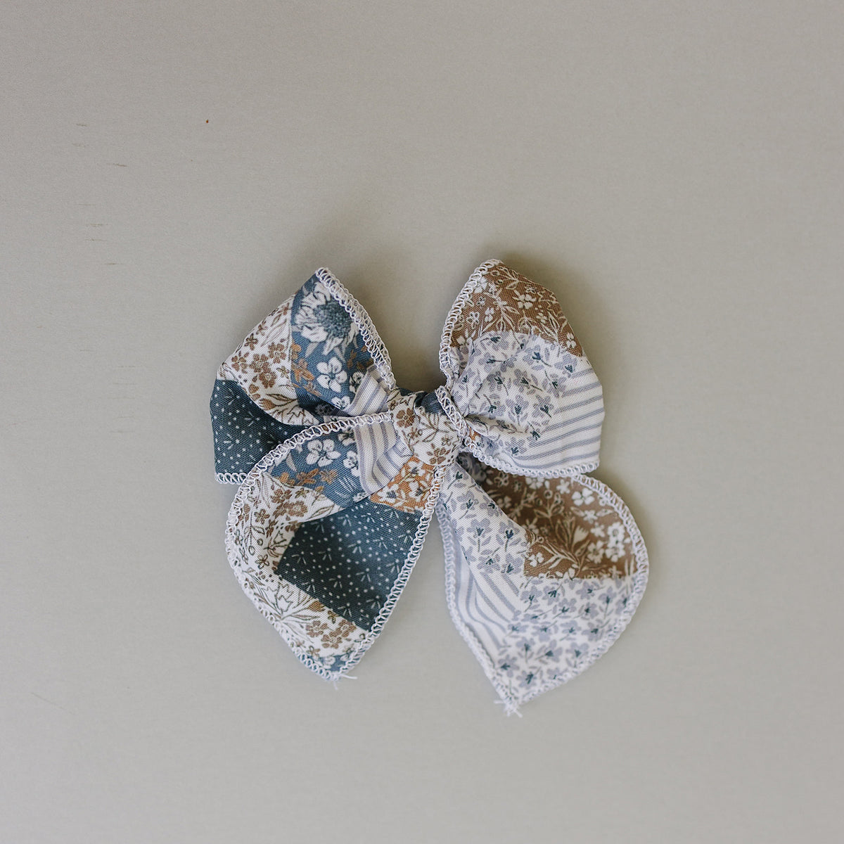 Patchwork Print Hair Bow