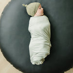 Mebie Baby Bamboo Stretch Swaddle. Gender Neutral for take home outfits and swaddling newborns.