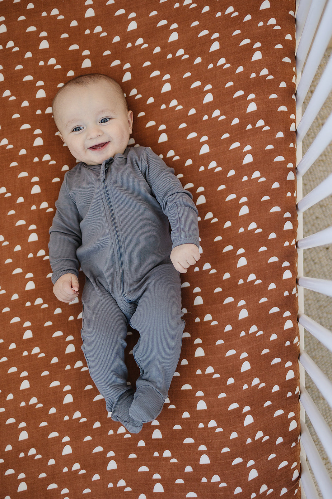 Arches Muslin Crib Sheet Freshly Picked + Mebie Baby
