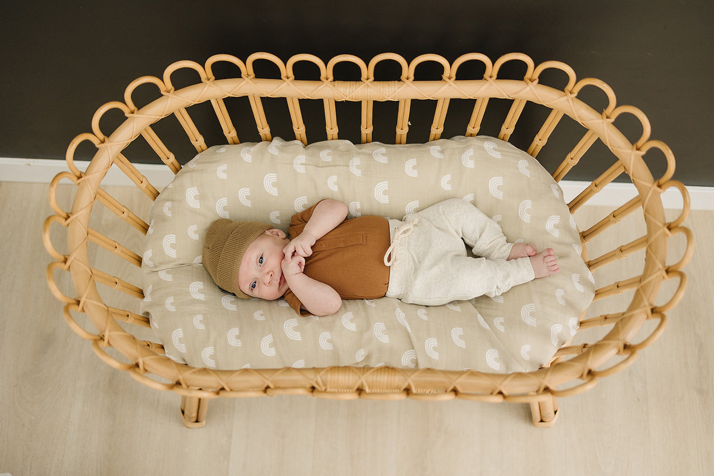 Mustard Organic Cotton Ribbed Snap Bodysuit