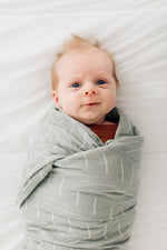 Mebie Baby Deseret Sage Muslin Swaddle