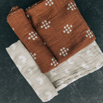 Mebie Baby Chestnut Textiles Muslin Swaddle