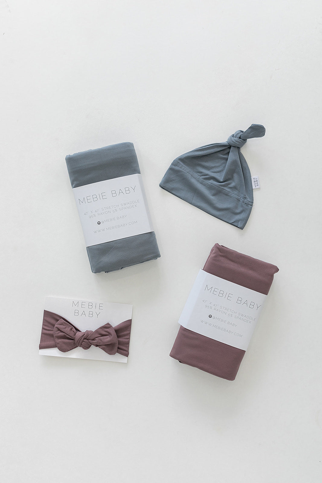Mebie Baby Bamboo Stretch Swaddle. Gender Neutral for take home outfits and swaddling newborns.