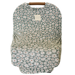 Dark Green Daisy Bamboo Multi-Use Cover