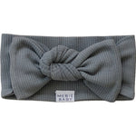 Grey Organic Cotton Ribbed Head Wrap