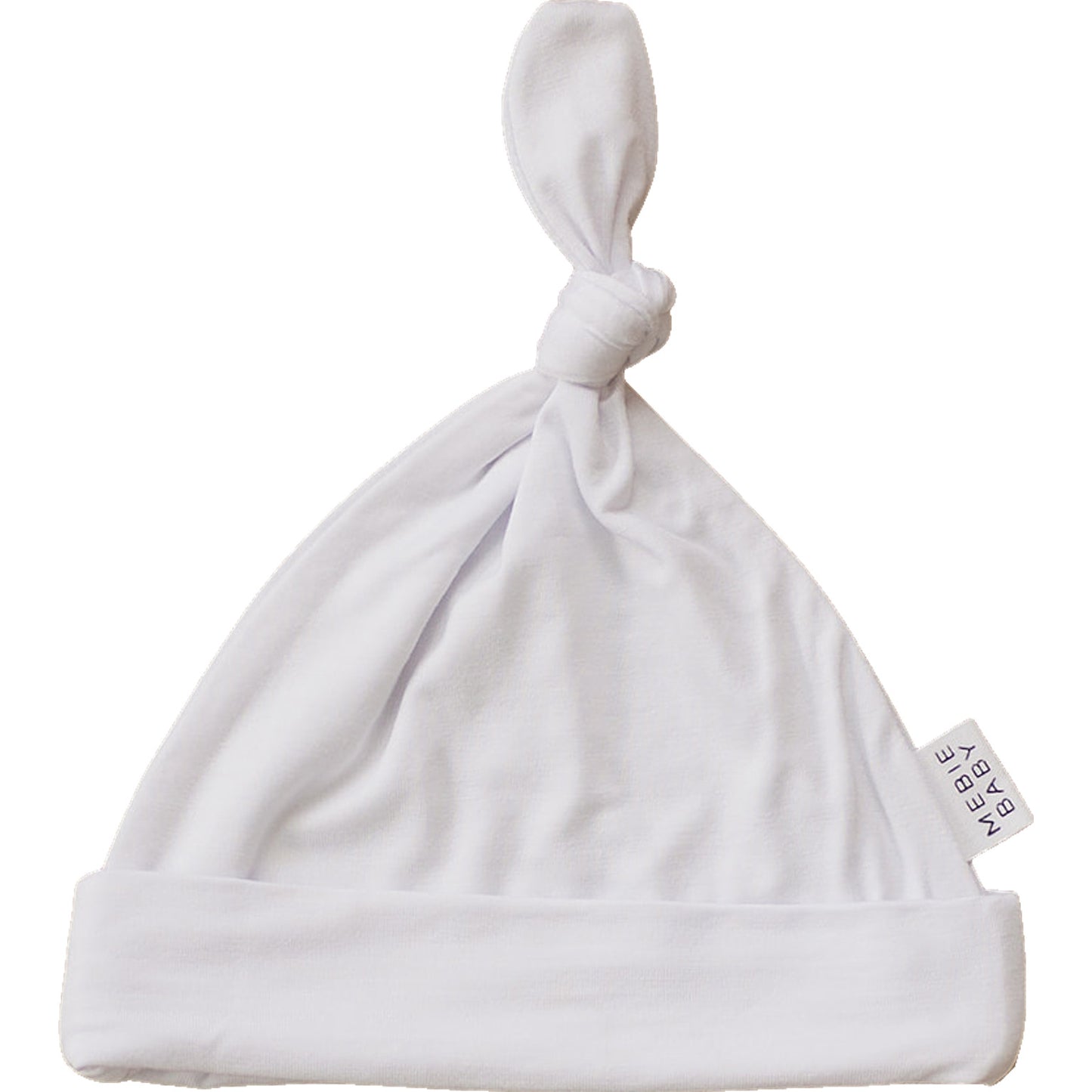 White Bamboo Newborn Knot Hat