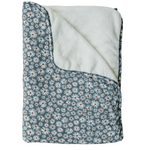 Dark Green Daisy Bamboo Fleece Quilt