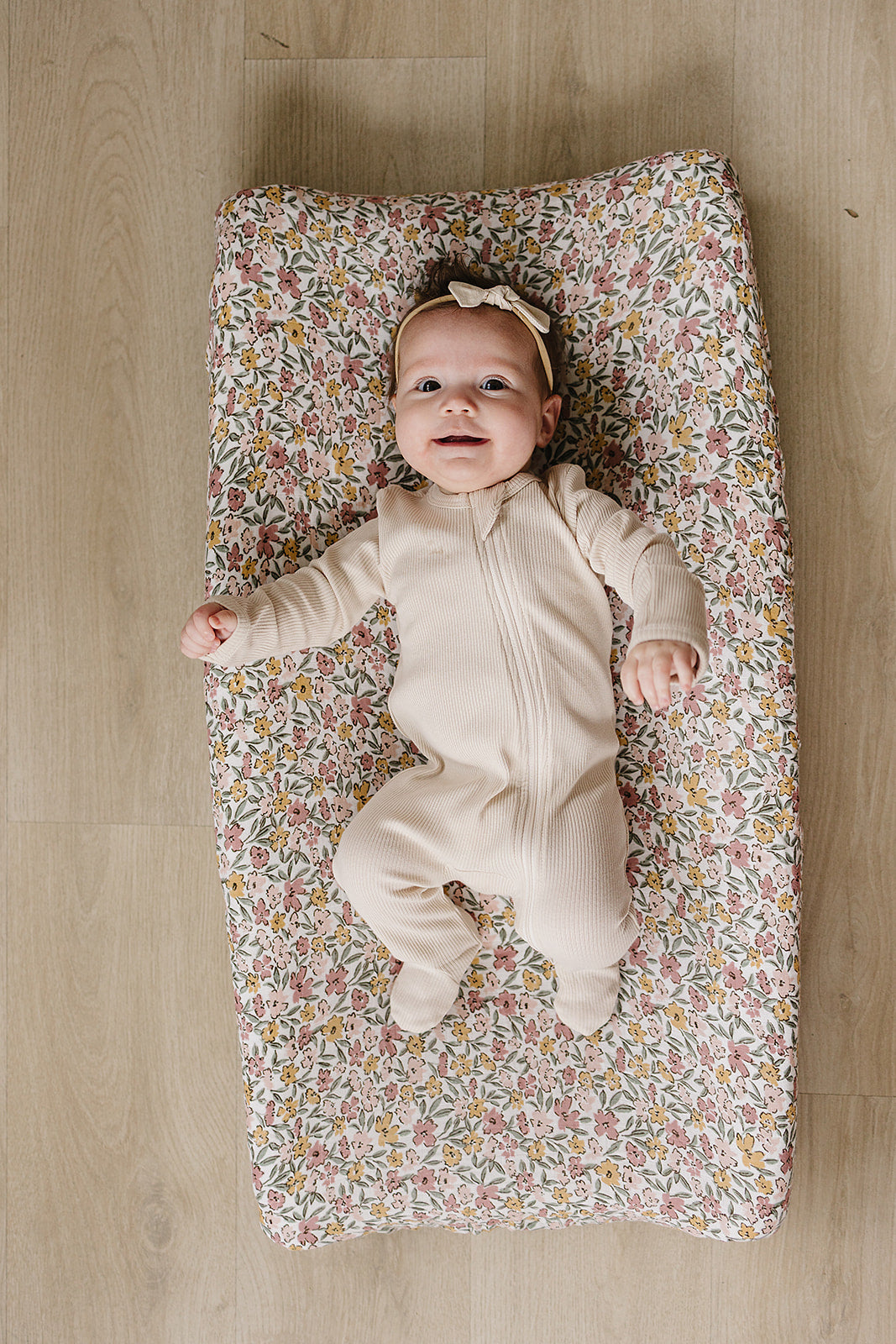 Sunny Petals Muslin Changing Pad Cover