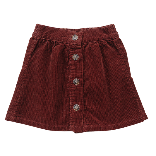 Burgundy Corduroy Skirt