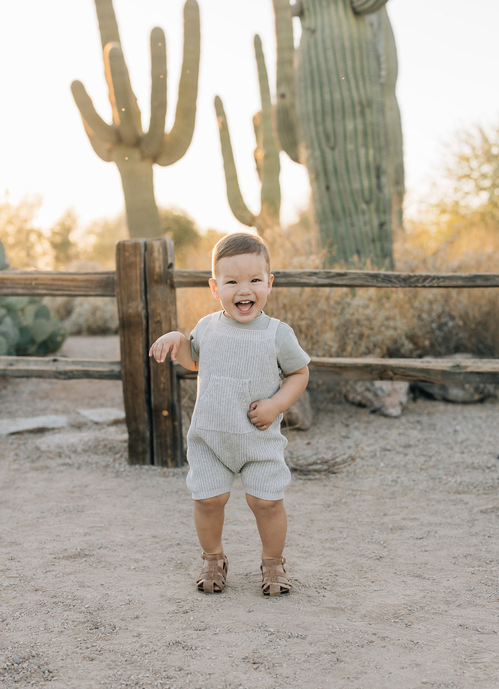 Heather Grey Pocket Knit Overalls