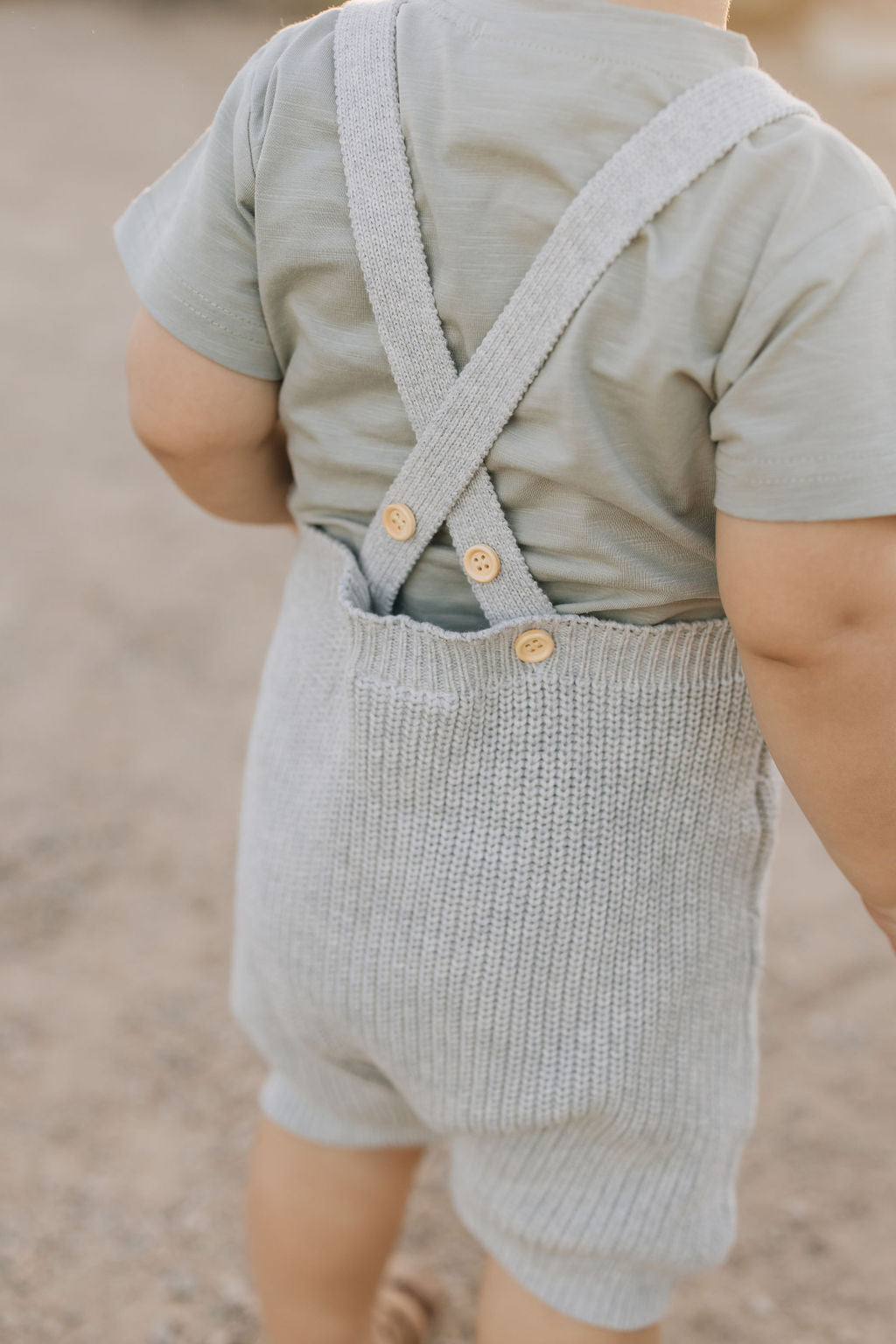 Heather Grey Pocket Knit Overalls