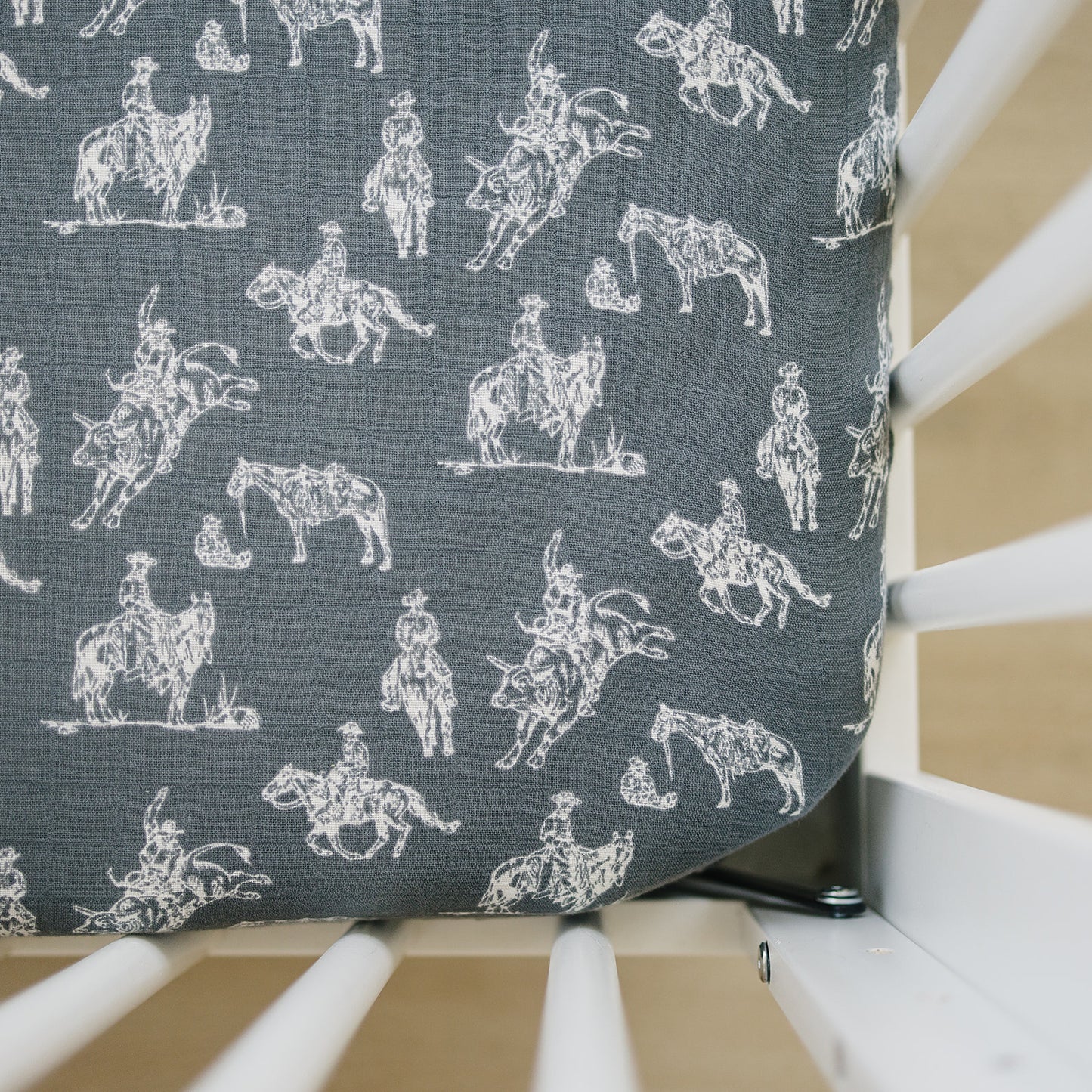 Wild West Muslin Crib Sheet