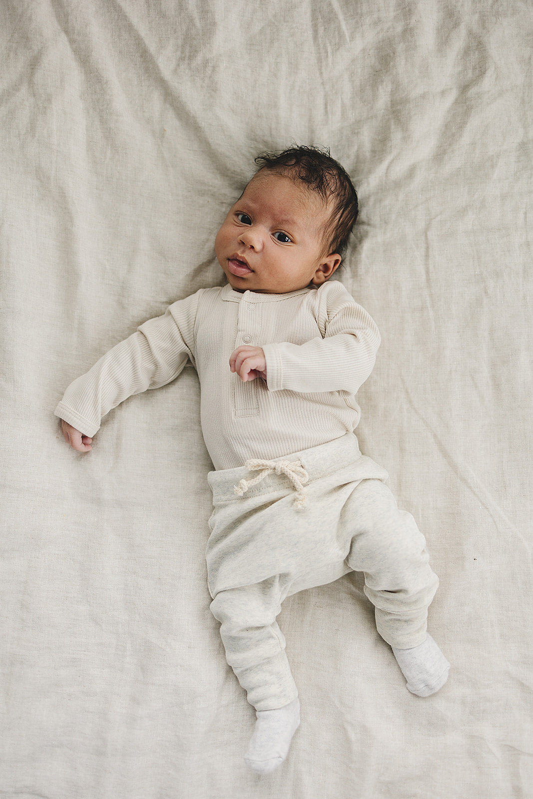 Vanilla Organic Snap Long Sleeve Ribbed Bodysuit