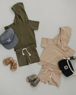 Sand Hooded Tee and Pocket Short Set