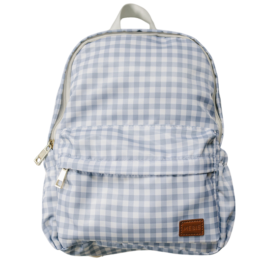 Blue Gingham Mini Backpack