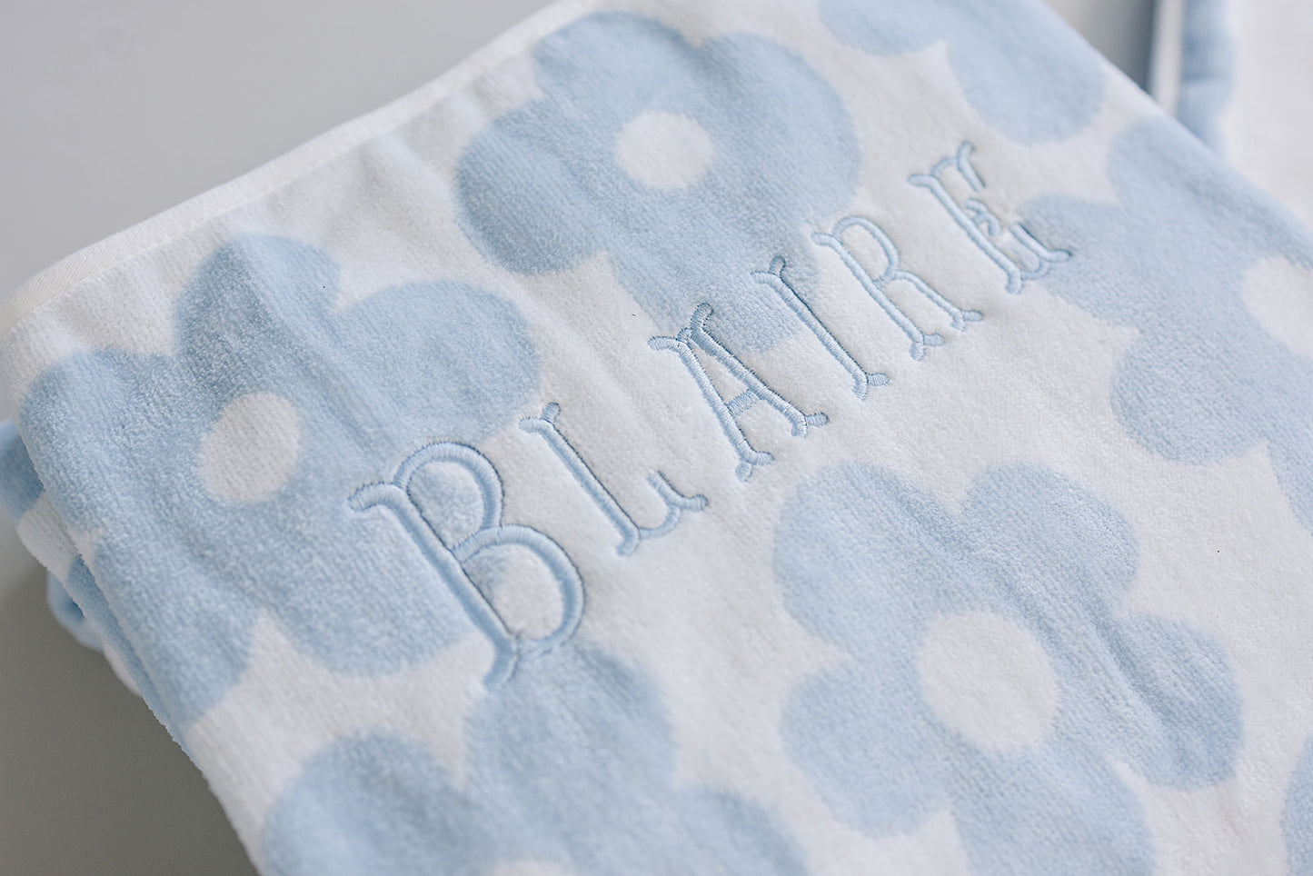 Coastal Floral Organic Cotton Beach Towel