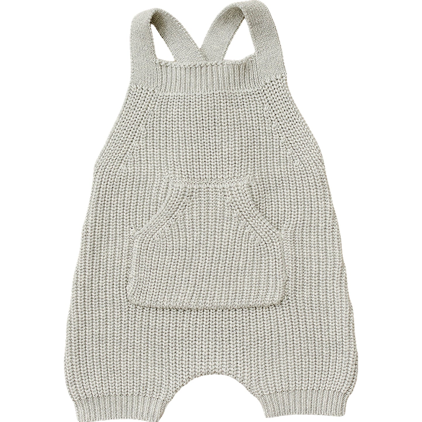 Heather Grey Pocket Knit Overalls