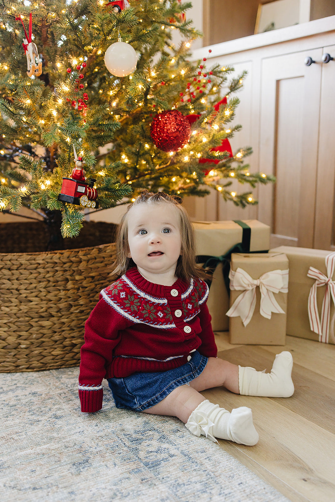 Red Fair Isle Cardigan