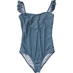 Navy Gingham Women’s One-Piece