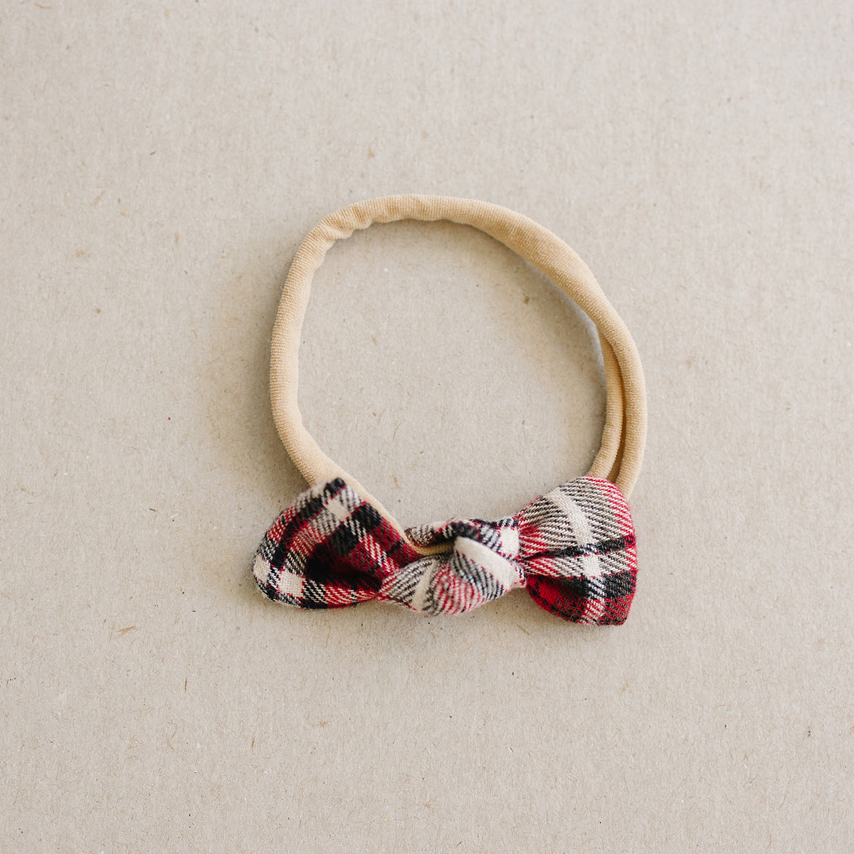 Red Plaid Hair Bow