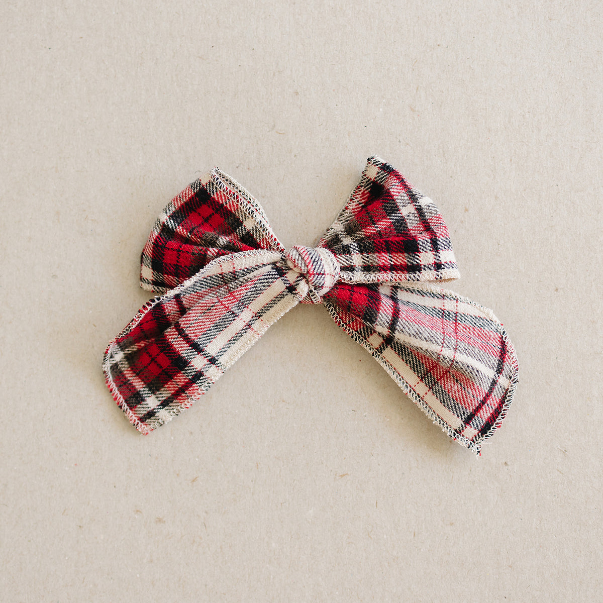 Red Plaid Hair Bow