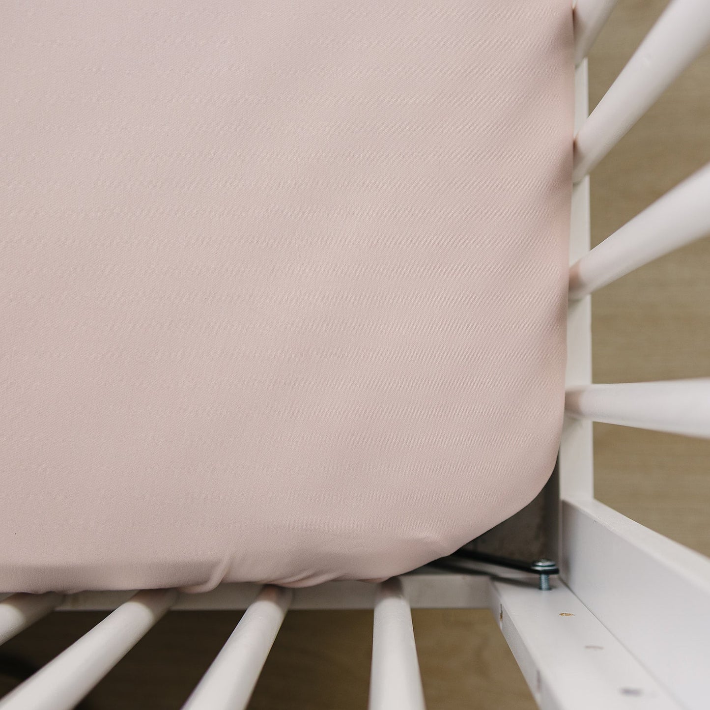 Baby Pink Bamboo Stretch Crib Sheet