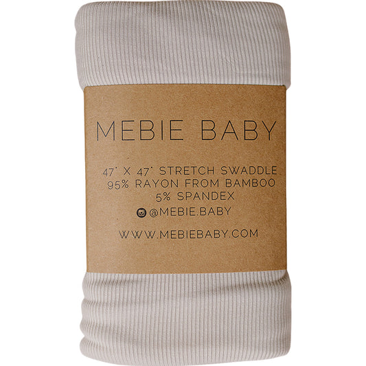 Taupe Ribbed Bamboo Stretch Swaddle