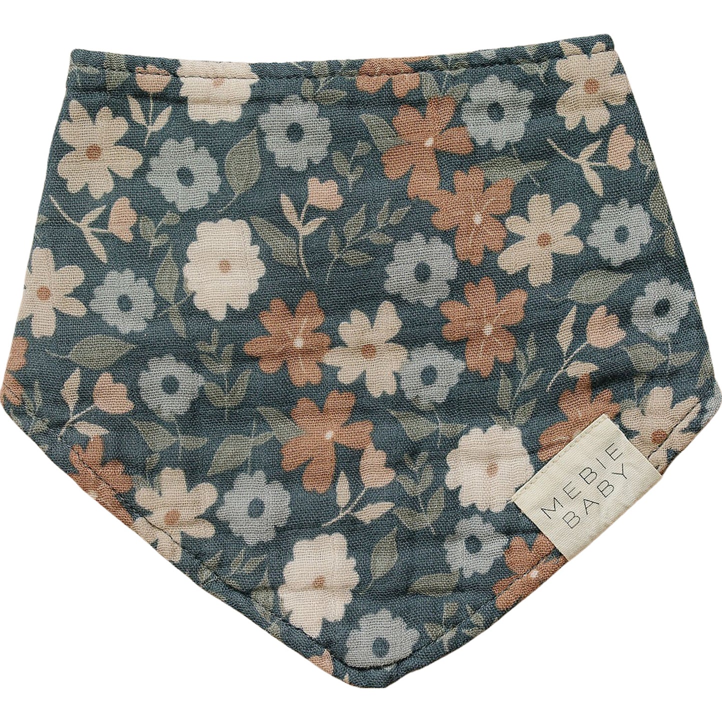 Midnight Floral Muslin Bib