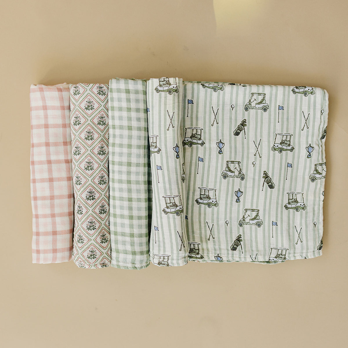 Pink Gingham Muslin Swaddle Blanket
