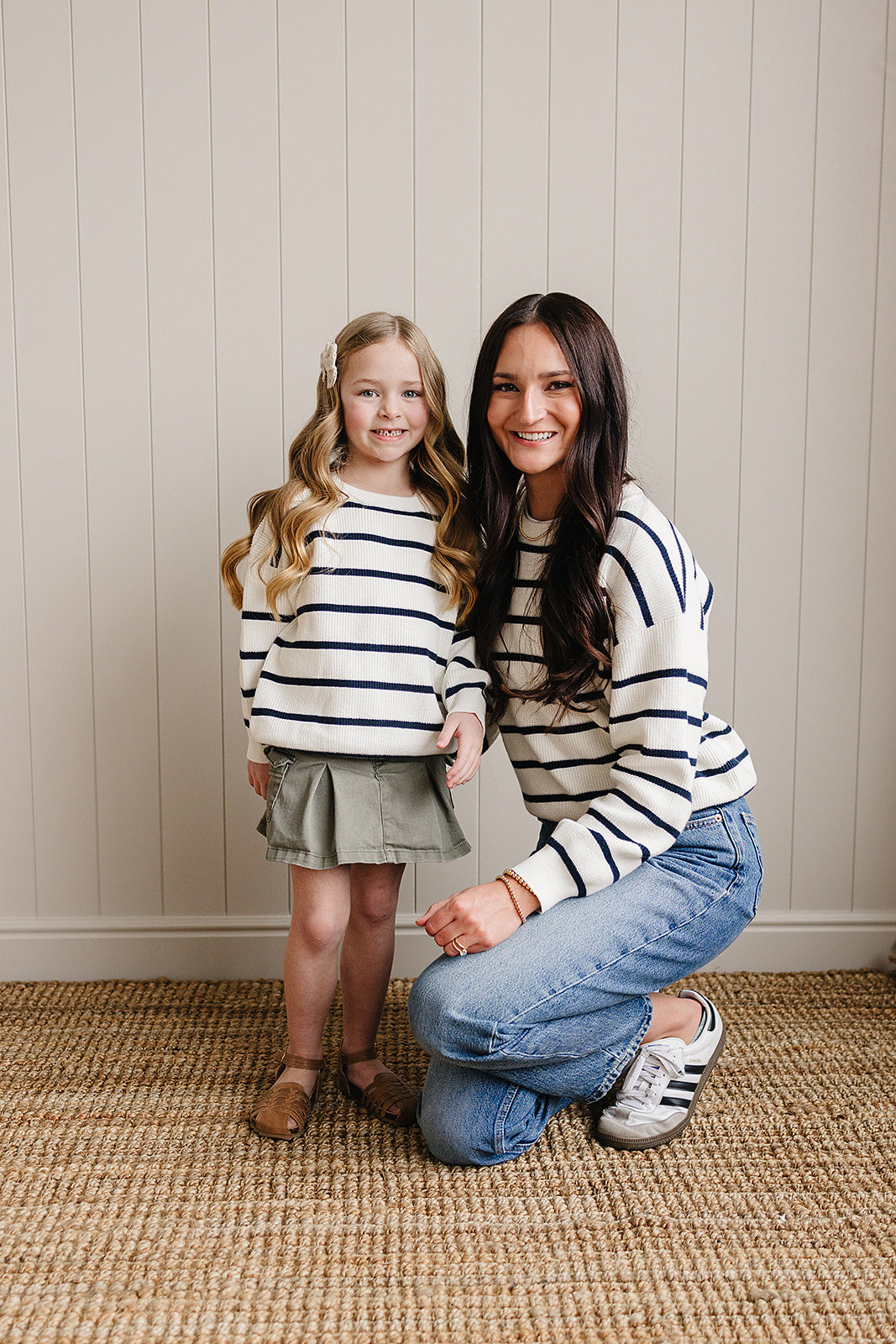 Navy Stripe Adult Knit Sweater