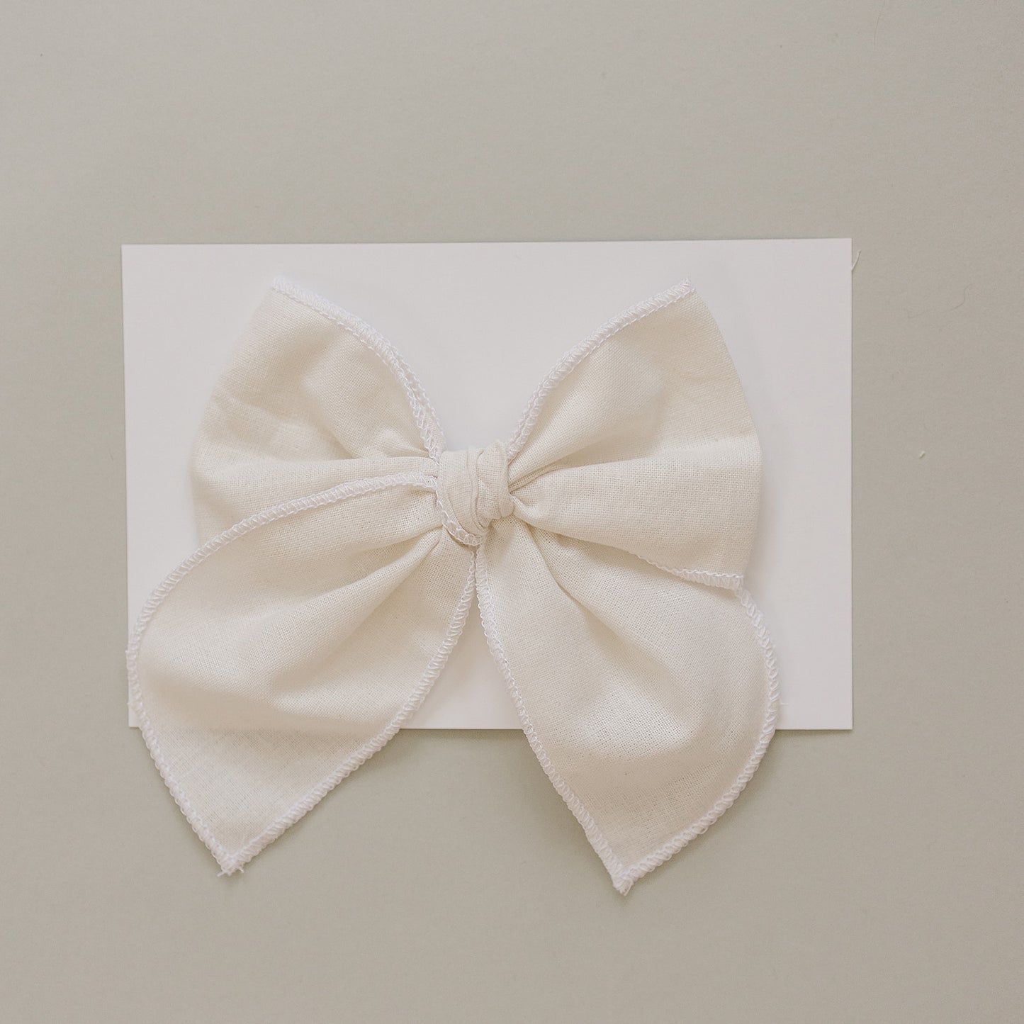 Cream Hair Bow