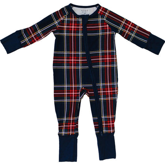 Christmas Plaid Bamboo Zipper