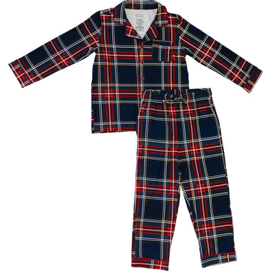 Christmas Plaid Collared Pajama Set