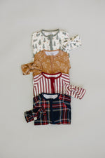 Christmas Plaid Bamboo Head Wrap