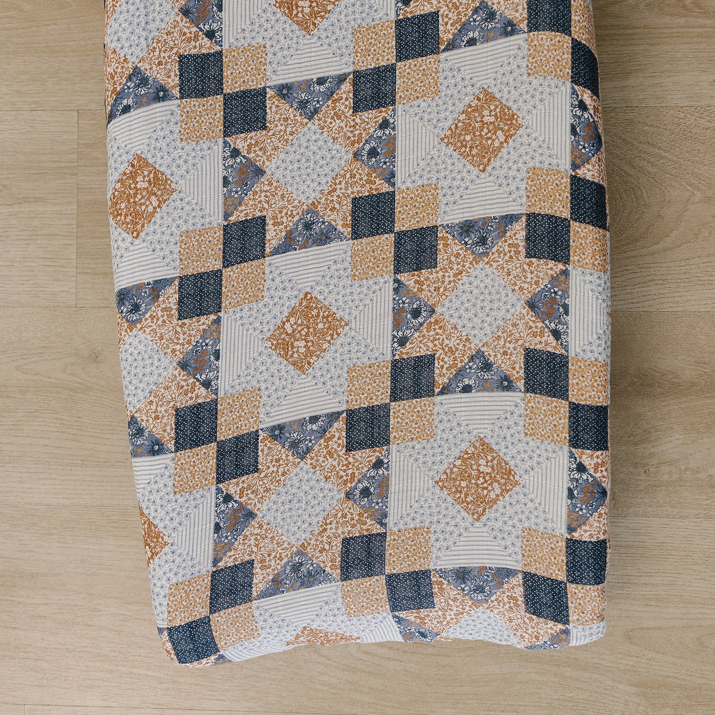 Patchwork Print Muslin Changing Pad Cover