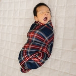 Christmas Plaid Bamboo Stretch Swaddle