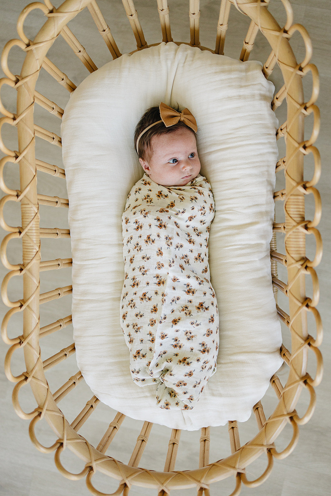 Autumn Bloom Muslin Swaddle Blanket