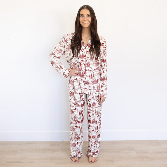 Adult Holiday Toile Lounge Set