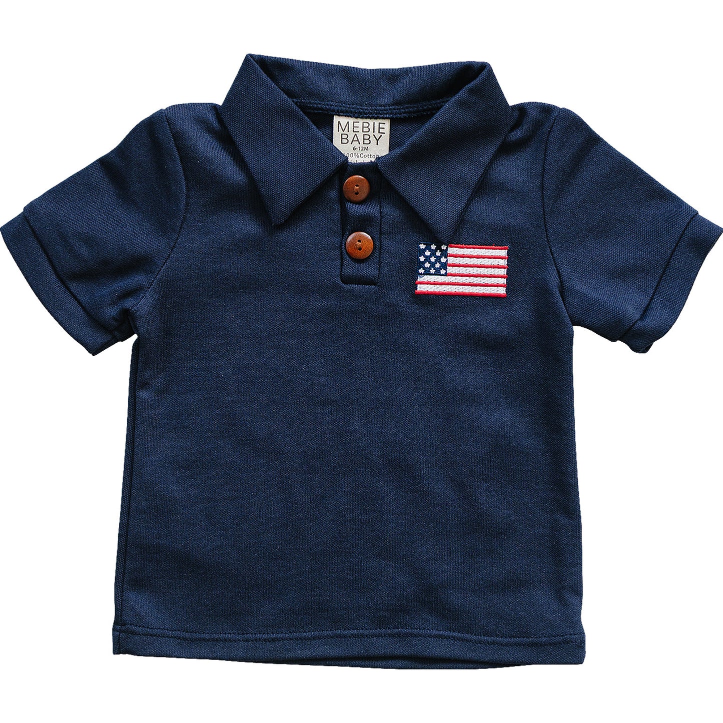 Navy Flag Polo