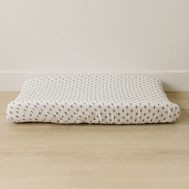 Cream Berry Muslin Changing Pad Cover