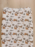 Outlaw Cowboy Muslin Changing Pad Cover