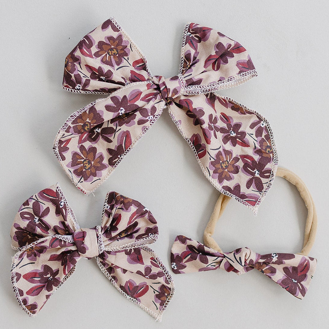 Antique Floral Hair Bow