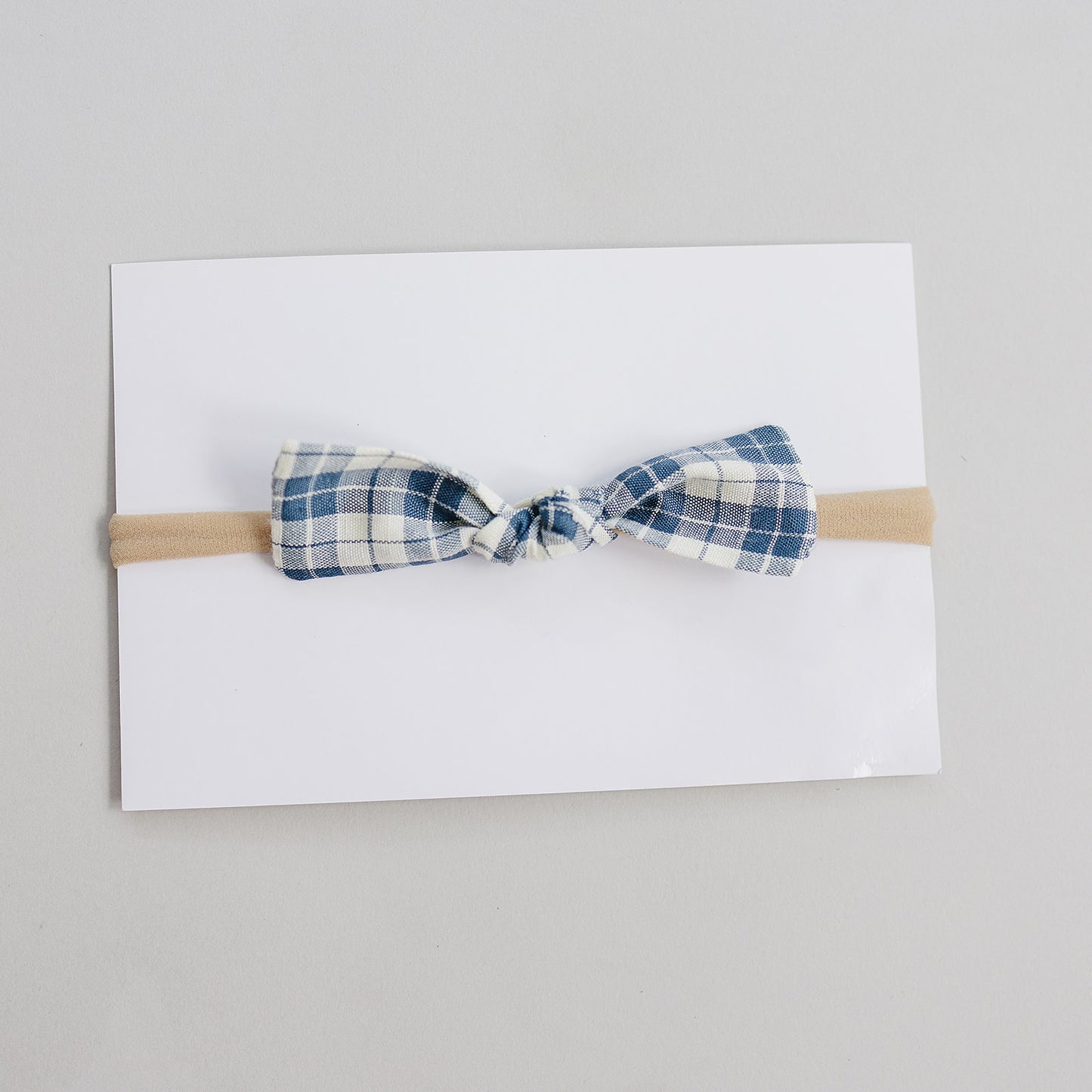 Blue Plaid Hair Bow