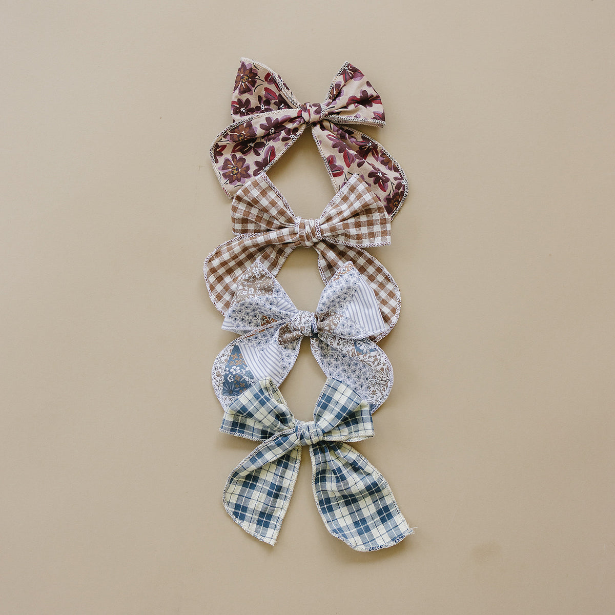 Patchwork Print Hair Bow