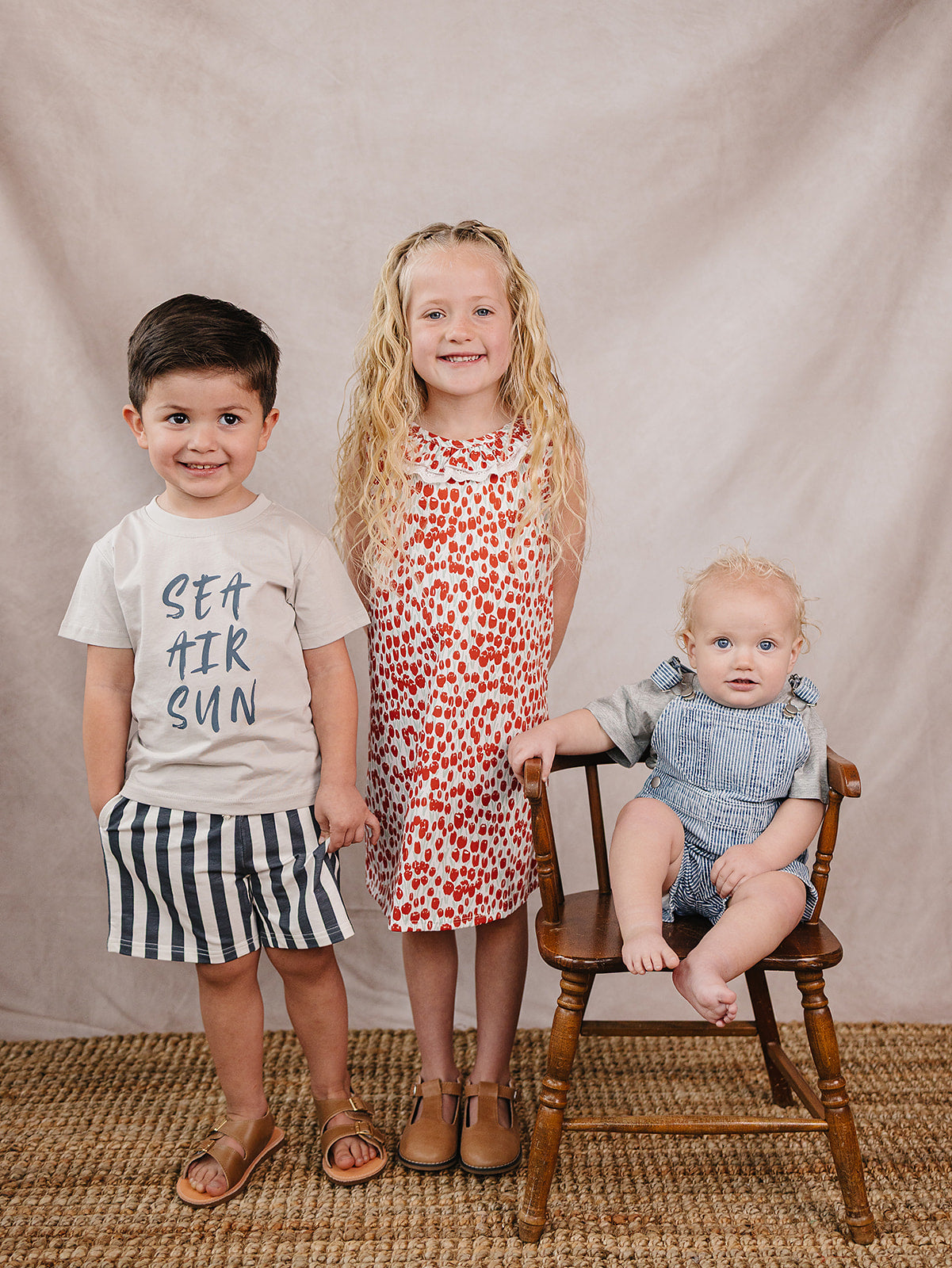 Stripe Short Overalls